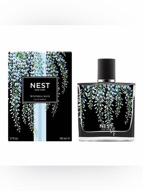 NEST Fragrances Wisteria Blue Bottle with Blue and Black Accents